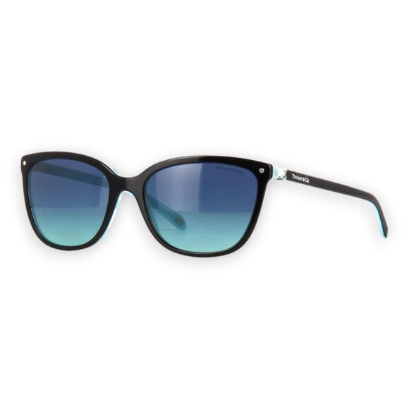 Tiffany & Co. Accessories - Tiffany & Co Cat Eye Sunglasses Blue Gradient Lens Black Frame TF4105HB NIB